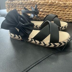 Janie & Jack Little Girl Bow Espadrille